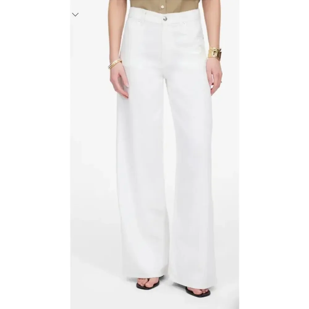 NWT Madewell Superwide-Leg Jeans: Airy Denim Edition White 24